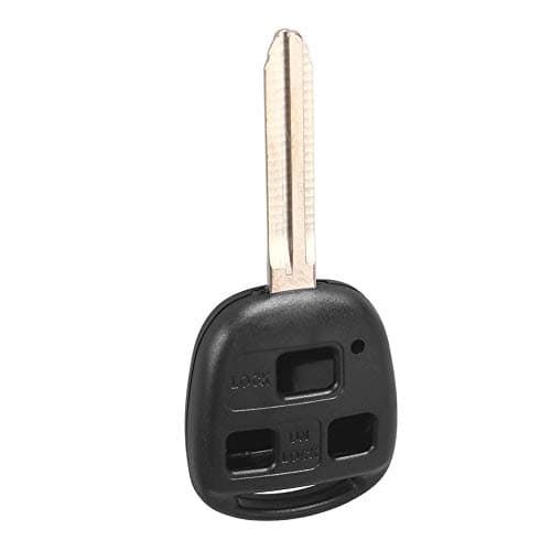 Grebest Remote Key Case Ignition System Key Case Portable Remote 3 Button Key Fob Case Cover for Toyota FJ/Land Cruiser Camry - Black