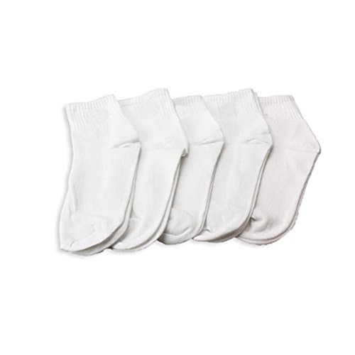 KHI Big Boys' Aircell Extra Stretchable Uniform Ankle Socks (Pack Of 5 Pairs) 10-11 Years White