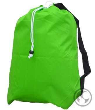 Large Laundry Bag with Drawstring and Strap, Color: Lime Green, Choose from 16 Colors