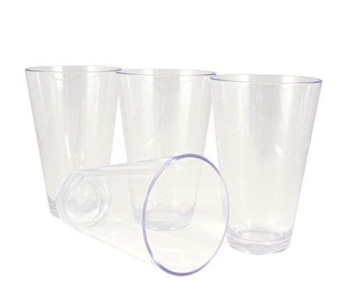 WineTanium Unbreakable 16 oz Pub Pint Beer Glasses - 100% Tritan - Shatterproof, Reusable, Dishwasher Safe - Set of 4