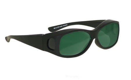 Laser Safety Eyewear - Diode Filter In Black Plastic Fit-Over Frame Style.