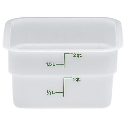 Cambro 2Sfsp148 White Poly 2 Qt Camsquare Container