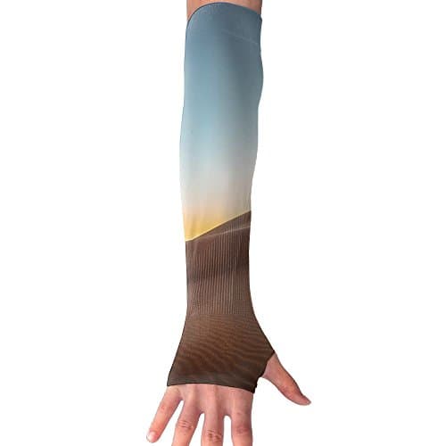 Fallake Arm Sleeves, Desert Sunblock Heavy Duty Elastic Ice Silk Cooler Skin Protection Beach Arm Sleeves Arm Cover Gloves For Summer Outdoor Activities For Men Women