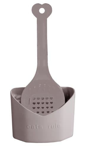 Cats Rule 2-in-1 Scoop and Holder, Tan