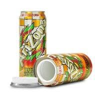 Stash Safe Can Juice 23 Fl Oz Arizona Half Iced Tea Half Mango with Free Bakebros Silicone Container and Sticker
