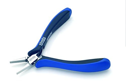 Flat Nose Pliers 5.1/2'' - schmitz 4322HS22 - short, strong and serrated jaws - ESD - Dissipative - Hightech tool for professionals - Made in Germany - Solingen
