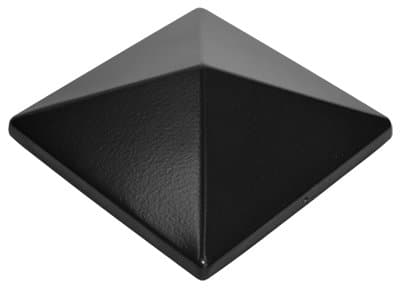 6x6 Pyramid Metal Post Cap - Black - 5.5"