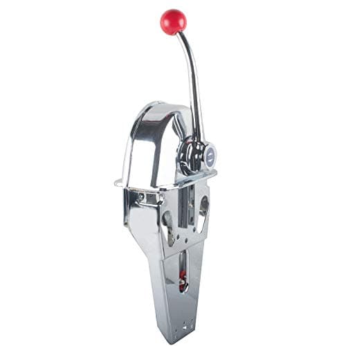 genmine Universal Boat Engine Control, Single Control Lever Top Mount Marine Motor Control Box Outboard Control Handle Top Mount Zinc Alloy