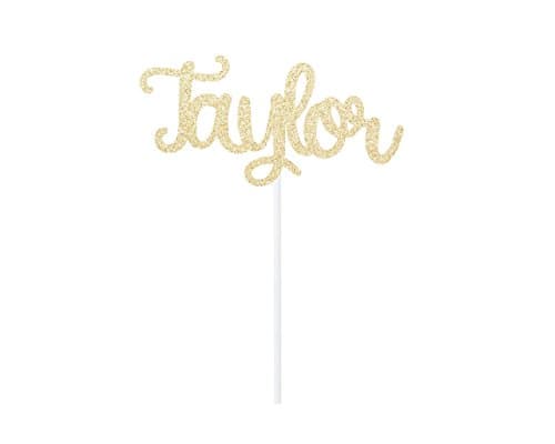 Custom Glitter Name Cake Topper - any color