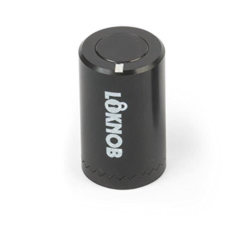 Loknob Locking Control Pot Knob, 1/2" Black Knob for 1/4" Shaft, M7 Thread