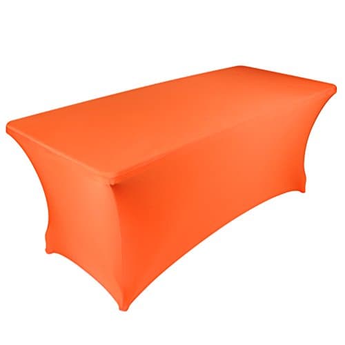 BanquetBay 6FT Stretch Tablecloth -Orange