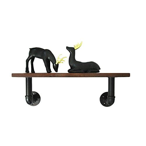 Floating Shelves Wall Mounted Industrial water pipe , Rustic Wood Wall Storage Shelves for Bedroom, Living Room, Bathroom, Kitchen, Office and More Can be splicing combinations