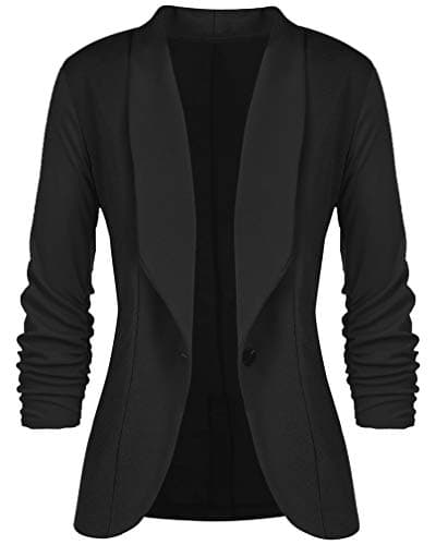 Women's Basic Vest Elegant Chic Blazers Slim Fit Office Suit Cardigan Draped Lapel Coat with a Button