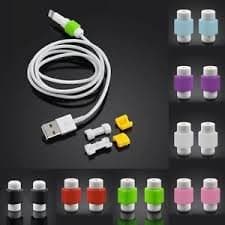 Ktapes Mix Color 6 Pairs Charging Cable Protector Saver-apple Iphone USB Lightning Cable Protector-protect Your OEM USB Data Cord for 4 4s 5 5c 5s 6 6+ 6s 6s+ Plus Phone, Ipod & Ipad