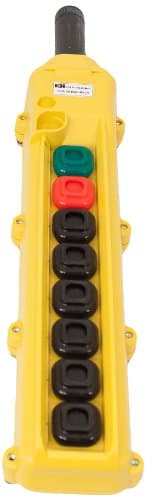 KH Industries CPH08-A3C-000A 8 Push Buttons Pendant Control Switch, Momentary On/Off, 3-Single Speed