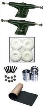 Pro Skateboard Trucks, Grip Tape, Wheels, Hardware Package