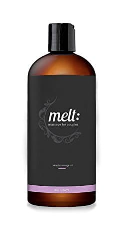 Melt Sensual Massage Oil + FREE Couples Massage Tutorials + 3 Caps | Relaxing, Therapeutic Sweet Almond Oil | Moisturizing Skin Therapy | Perfect for Muscle, Body Tension & Stress Relief (8oz)