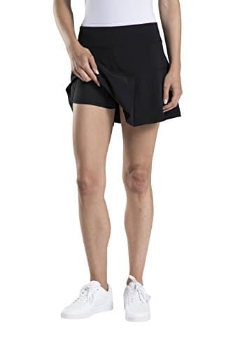 Etonic Women's Stretch Woven Tennis Skort, Black, Medium