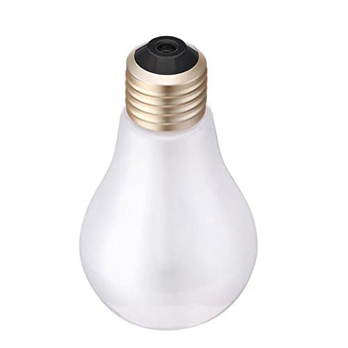 Flikool USB Bulb Air Humidifier 400ml Aroma Diffuser Colorful LED Night Light Nebulizer Mist Maker Purifier Atomizer for Home, Office, Bedroom, etc - Fog Surface