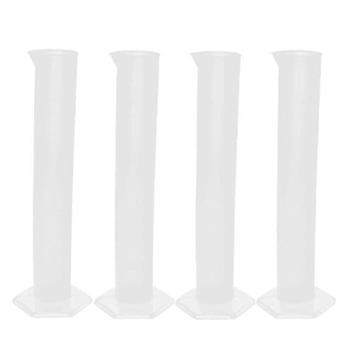 Han Lab case of 4 10mL Graduated Cylinders - Premium Polypropylene, Hexagonal Base - Class B, 1mL Graduation - Autoclavable