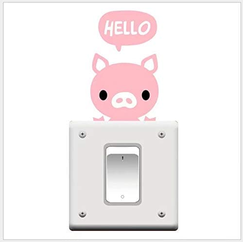 Pig Pet Light Switch Funny Wall Decal Vinyl Sticker