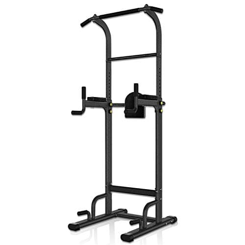 YouTen 700 lbs Rated Power Tower Multi-Function,Patent Backrest 3D Adjustable, Pull Up Bar Free Standing for Home Fitness Workout Dip Station Height Range 74.4''-95''