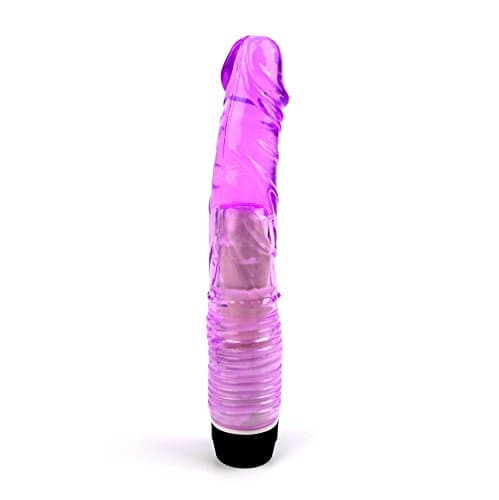 Novalover 9 Inch Realistic Vibrate D-il-do-s, Soft TPE Material,Powerful Massage Stick Real Touch Female Doll Purple Adult Toys for Women and Couples