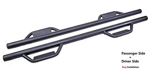 Ajaa 2010-2018 Fit Dodge Ram 1500 2500 3500 Quad Cab (2 Small Rear Door) Black Hoop Running Boards (Nerf Bars | Side Steps | Rail)