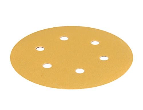 Mestool 66-AP Gold 6-Hole 60 Grit Dustless Hook & Loop Discs, 6-Inch - 400