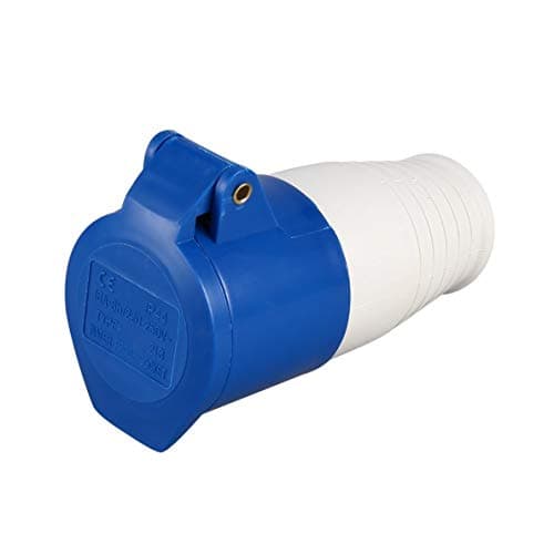 Blue 240V 16 Amp 3 PIN Industrial Site Plug & Wall Socket Waterproof IP44 Plug Connector Socket 2P+Earth Male/Female
