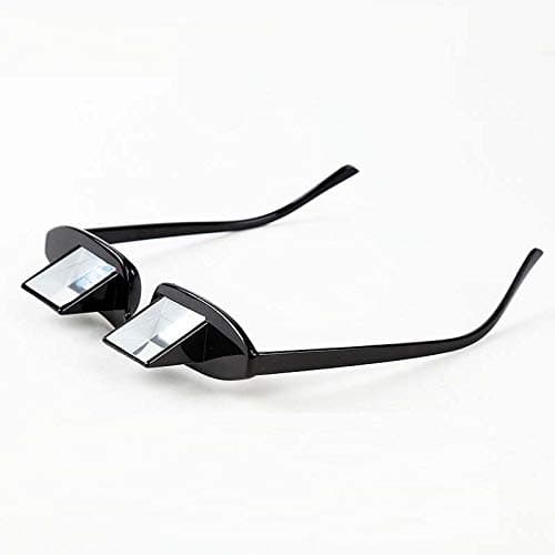 LJXiioo Prism Eyeglasses Lazy Reader Glasses Bed Horizontal Lazy Spectacles for Reading and Watching TV - 2pcs