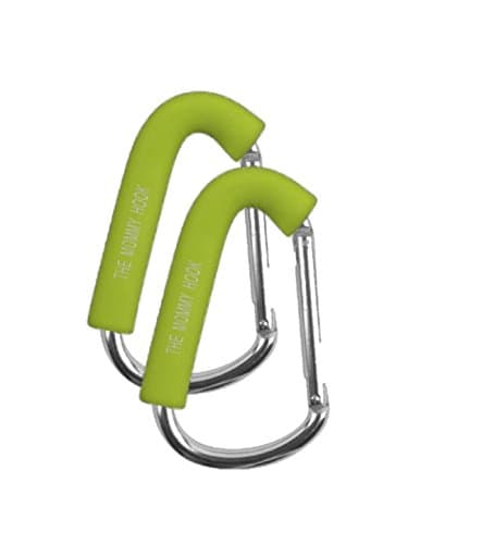 Mommy Hook Stroller Hanger, Green, 2 Pack