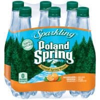 Pol and Springs Sparkling Water, Orange, 6-Count (Pack of 4)