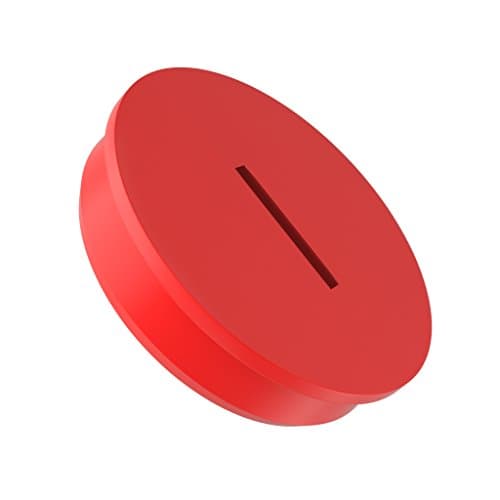 PRP3.000RED-BT 3" Poly Plug Red W/Coin Slot - MOCAP (qty500)