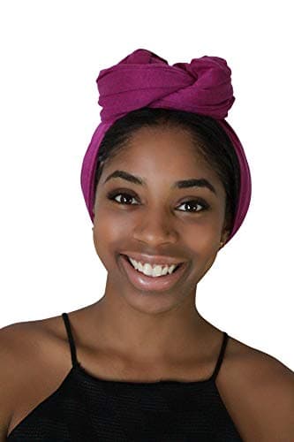 Rayna Josephine Solid Color Head Wrap -Stretch Long Hair Scarf Turban Tie