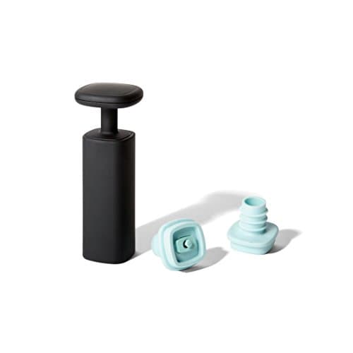 MAKO Wine Vacuum Preserver with Stoppers (Black)