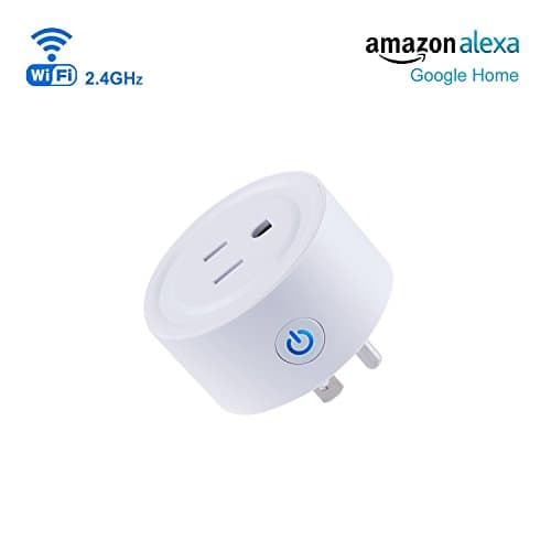 Wifi Smart Plug, Remote Outlet Timer Switches, Control your Devices from Anywhere, No Hub Design, Works with Alexa (1 Pack)