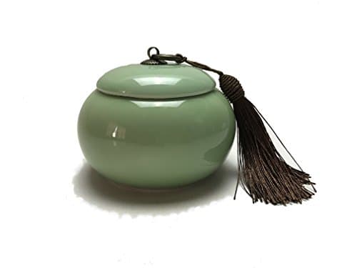 Chinese Ceramic Tea Canister/ Tea Tins Containers/ Tea Pot / Tea Caddy Storage/ Business gifts jade green