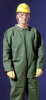 Nomex Limited Wear Flame Resistant Coverall, Green, Medium, Each