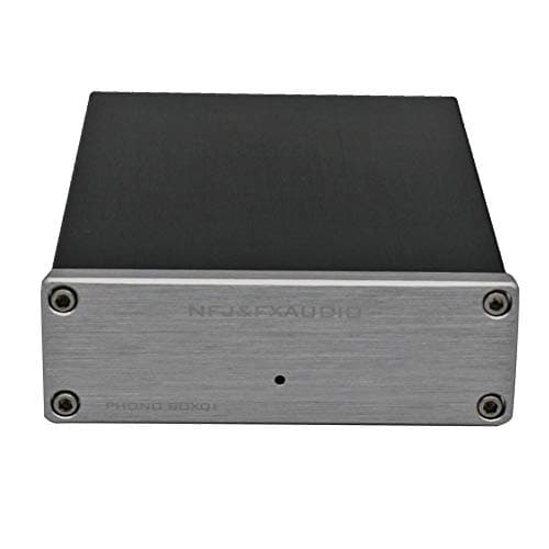 LitterPrince FX-Audio BOX01 Vinyl Record Player MM Phono Preamp Amplifier (Silver US)