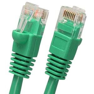 Arrowmounts AM-Cat5e-508GN 25' Cat5e RJ45 Ethernet LAN Network Patch Cable, Booted Snagless, Green