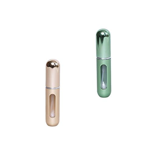 JuJinxi (2 PCS) Travel Portable Mini Refillable Perfume Atomizer Bottle Scent Pump Spray Case Refillable Perfume Bottle