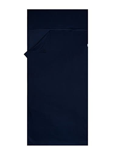 Emins Outdoor Silk Sleeping Bag Liner Single Compact NaturalSleepsack Rectangle Sheet Liner, Navy