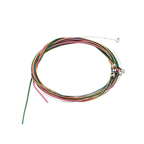 SHUANGCONG Colorful 1-6 E B G D A E Rainbow Colorful Strings Set for Acoustic Guitar Colorful