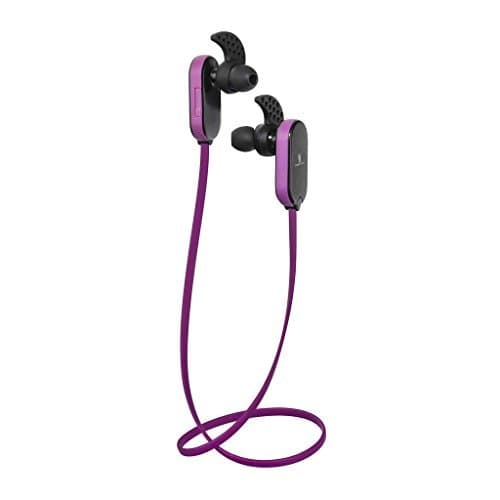 Wingz Bluetooth 4.0 Water-Proof Sweat-Proof Ear Buds - Connects to 2 Devices Simultaneously (Purple)