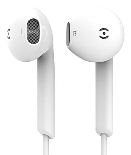 Vwon ZY101909 Earbuds Headphones with Stereo Microphone Remote Control for iPhone 6S/6/6S Plus/6 Plus/iPad /iPod Nano 7/iPod Touch - White