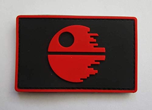 Star Wars Death Star Military PVC Patch Rubber Badges Patch Tactical Stickers for Clothes Back with Hook (color1)