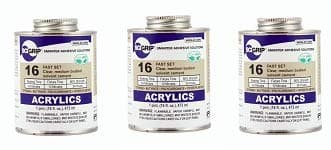 SCIGRIP 16 Acrylic Cement, Low-VOC, Medium Bodied, 1 Pint Can with Screw-on Cap, Clear (3)