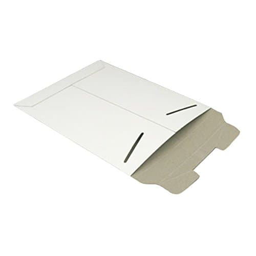 Stayflats Mailers | Reusable Rigid Shipping Envelopes | Repurpose Easy Packaging with Tab Lock Closure | Built-in Corner Protection | Stays Flat During Delivery | White | 100 Per Case | 7" x 9"