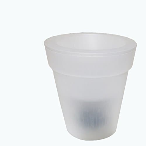 Plastic Planters Led Lighted Solar Flower Pot Lamp Urn 6" Outdoor Decorative Garden Led Plant Pot Modern Planter Vase (colour)